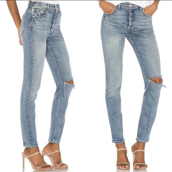 GRLFRND Karolina High Rise Jeans In Cross Your Mind Size 25. - Picture 1 of 12